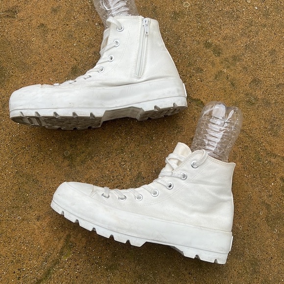 CUSHIONAIRE Women's Vespa Hightop White Canvas Sneakers Size 9 - Picture 5 of 10